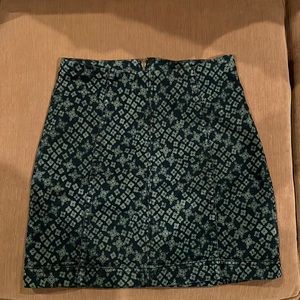 Patterned Jean Pencil Skirt